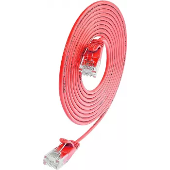 Wirewin Cat.6 SLIM-Light U/UTP kabel krosowy, 0,5 m, czerwony (PKW-LIGHT-K6 0.5 RT)