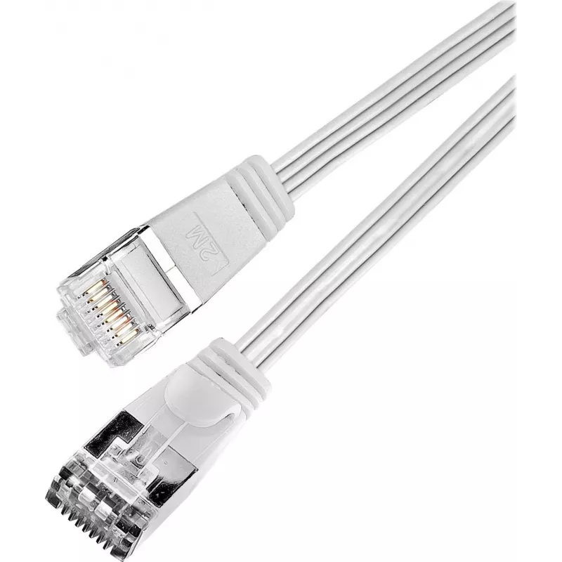 Przewód krosowy Wirewin Cat.6 SLIM, STP (PIMF), 0,75 m, biały PKW-STP-SLIM-KAT6 0.75 WS