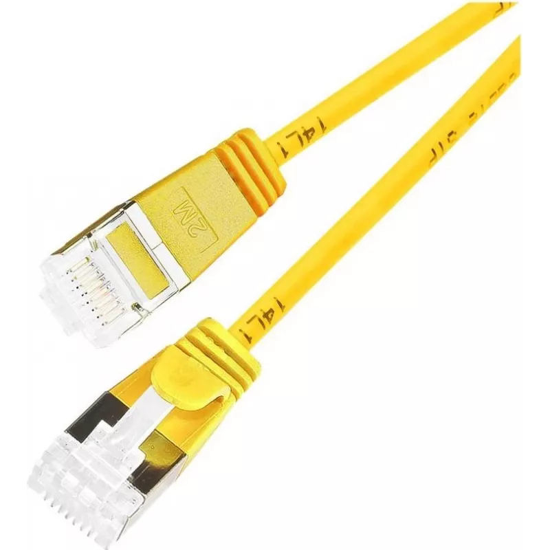 Wirewin Cat 6a U/FTP Slim Patch Cable, Żółty, 3.0m, 10G, PoE++ PKW-LIGHT-STP-K6A 3.0 GE
