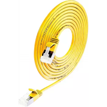 Wirewin Cat 6a U/FTP Slim Patch Cable, Żółty, 3.0m, 10G, PoE++ PKW-LIGHT-STP-K6A 3.0 GE