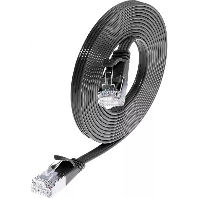 Wirewin Cat6 U/FTP Slim kabel Ethernet patch 0,5m czarny PKW-STP-SLIM-KAT6 0.5 SW
