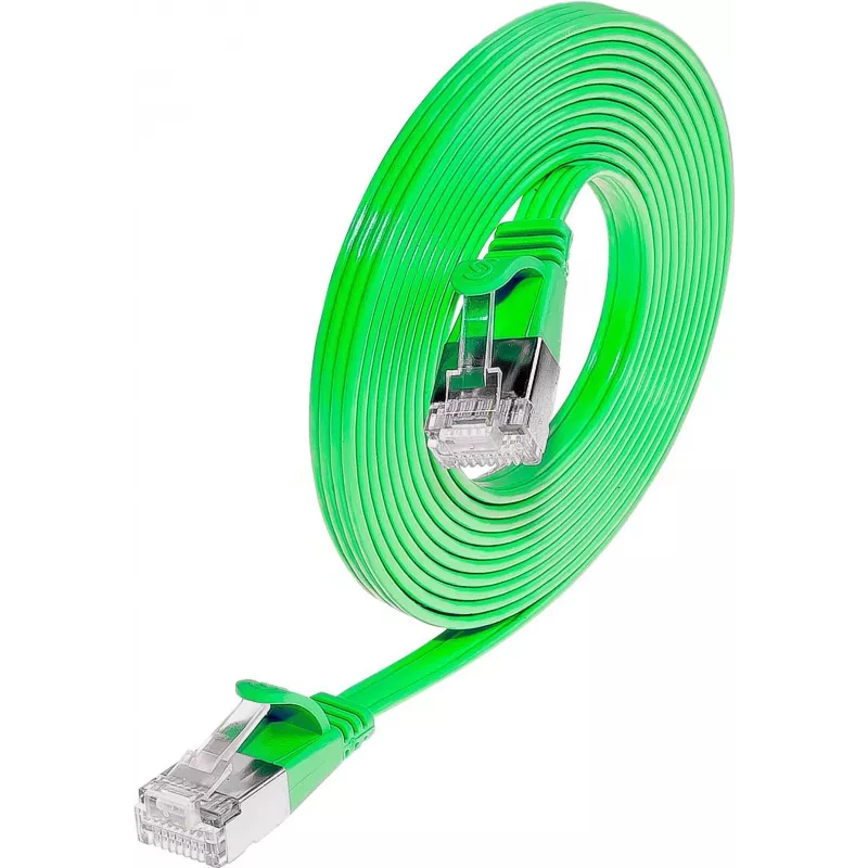 Wirewin SLIM S6 1.5 GN - kabel krosowy Cat.6 Slim, STP (PIMF), 1,5 m, zielony PKW-STP-SLIM-KAT6 1.5 GN