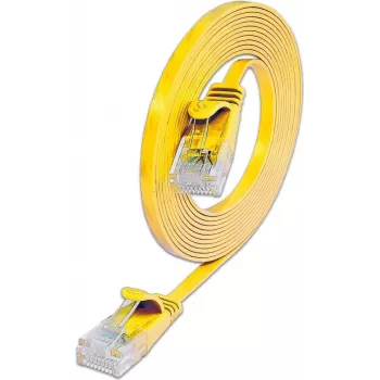 Wirewin SLIM U6 5 GE – kabel krosowy Cat.6 Slim, U/UTP, 5,0 m, żółty PKW-SLIM-KAT6 5.0 GE