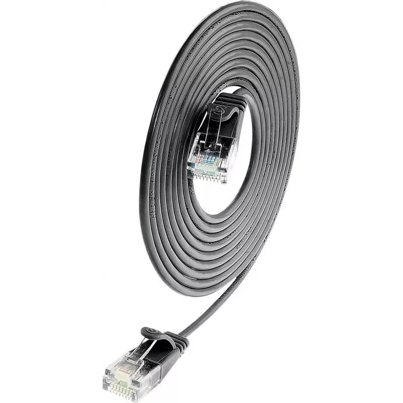 Wirewin SLIM UL6 10 SW - kabel krosowy Cat.6 SLIM-Light, U/UTP, 10 m, czarny PKW-LIGHT-K6 10.0 SW