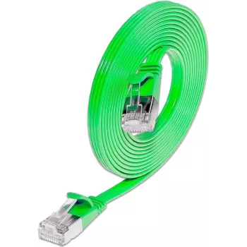 Wirewin Triotronik 0,15m Cat6 U/FTP Slim Ethernet Patch Cable, RJ-45 Male to Male, Green PKW-STP-SLIM-KAT6 0.15 GN
