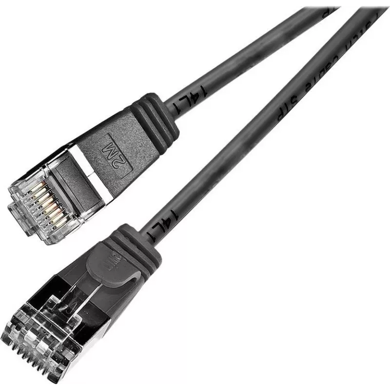Wirewin Triotronik Cat6 F/FTP 7,5m czarny kabel krosowy PKW-LIGHT-STP-K6 7.5 SW