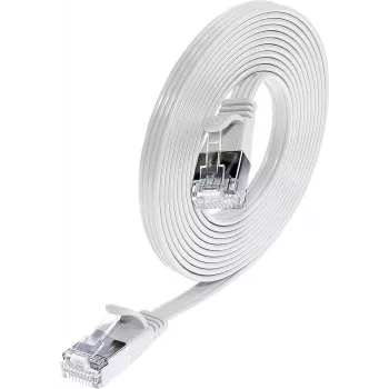 Kabel krosowy Ethernet Wirewin Triotronik Cat6 U/FTP Slim 0,5m Biały PKW-STP-SLIM-KAT6 0.5 WS