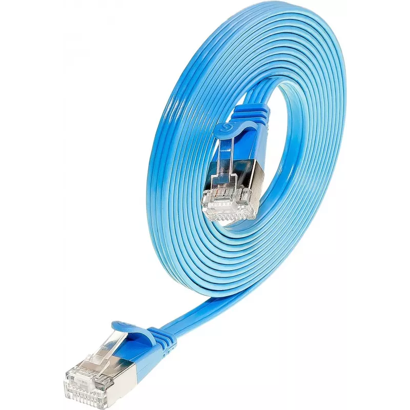 Wirewin Triotronik Cat6 U/FTP Slim komutacinis kabelis Ethernet 1m niebieski PKW-STP-SLIM-KAT6 1.0 BL