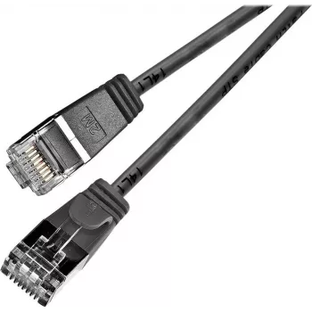 Wirewin Triotronik PKW-LIGHT-STP-K6 1.5 SW ekranowany kabel krosowy Cat6, RJ-45 męski do męskiego, 1,5 m, czarny