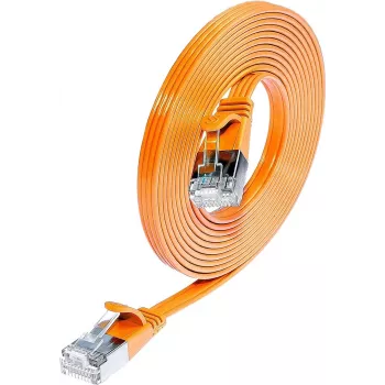 Wirewin Triotronik PKW-STP-SLIM-KAT6 0.5 OR kabel krosowy Ethernet Cat6 U/FTP Slim, RJ45 męski do męskiego, 0,5 m, pomarańczowy