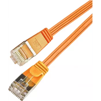 Wirewin Triotronik PKW-STP-SLIM-KAT6 1.0 OR kabel krosowy Ethernet Cat6 U/FTP Slim, RJ45 męski do męskiego, 1m, czarny
