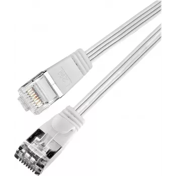 Wirewin Triotronik PKW-STP-SLIM-KAT6 1.0 WS - kabel krosowy Slim Cat6 U/FTP, RJ45 do RJ45, 1m, biały