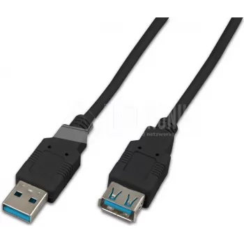 Przedłużacz USB 3.0 A-A męski-żeński Wirewin 1,8 m Czarny USB 3.0 A-A MF 1.8 SW