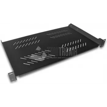 Wirewin Półka Rack 19 cali, Czarna, Głębokość 280 mm (SHELF 280 BL)