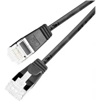 Wirewin Light Patch Cable Round U/FTP Cat 6a Czarny 1,5m Slim Flexible Shielded PoE PKW-LIGHT-STP-K6A 1.5 SW