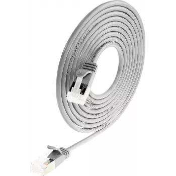 Wirewin Slim Round U/FTP Cat 6a kabel krosowy, szary, 1,0m, 10 Gbps, PoE, elastyczna cienka konstrukcja do ciasnych przestrzeni (PKW-LIGHT-STP-K6A 1.0)