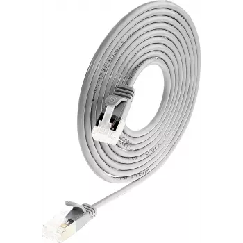 Wirewin Slim Round U/FTP Cat 6a kabel krosowy, szary, 2,0 m, PoE, elastyczny, LSZH (PKW-LIGHT-STP-K6A 2.0)