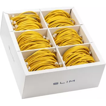 Wirewin SLIM KAT6A 10 Gigabit lekki kabel krosowy, 1,5m, U/FTP, Ø 3,8mm, żółty, 60-pak KAT6A LIGHT ekranowany (SLIM-LS-K6A 1.5 YE 60)