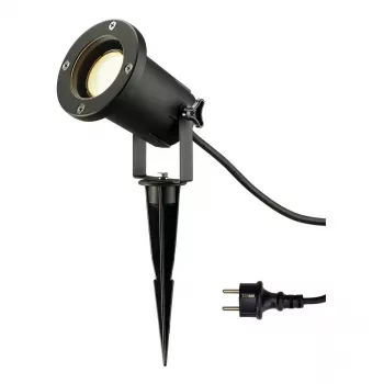 SLV Nautilus Spike Garden Spotlight 227410 GU10 IP65 z kolcem do ziemi i kablem 1,5 m, czarny
