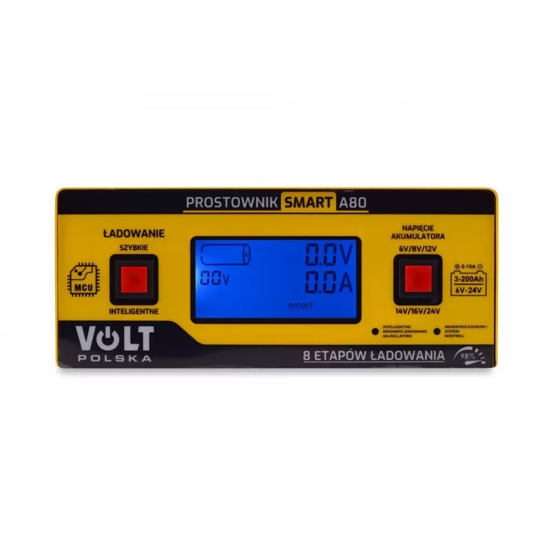 Smart Volt Rectifier Poland 6V/12V/24V 15A A80 Inteligentna ładowarka akumulatorów