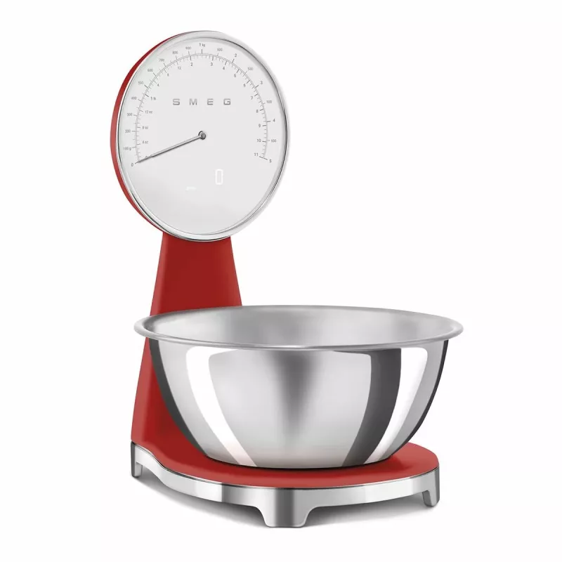 SMEG Analog and Digital Kitchen Scale Red KSF01RDWW