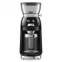 Smeg CGF03BLEU Młynek do kawy żarnowy stożkowy w stylu lat 50. - czarny, 150W, pojemność 350g