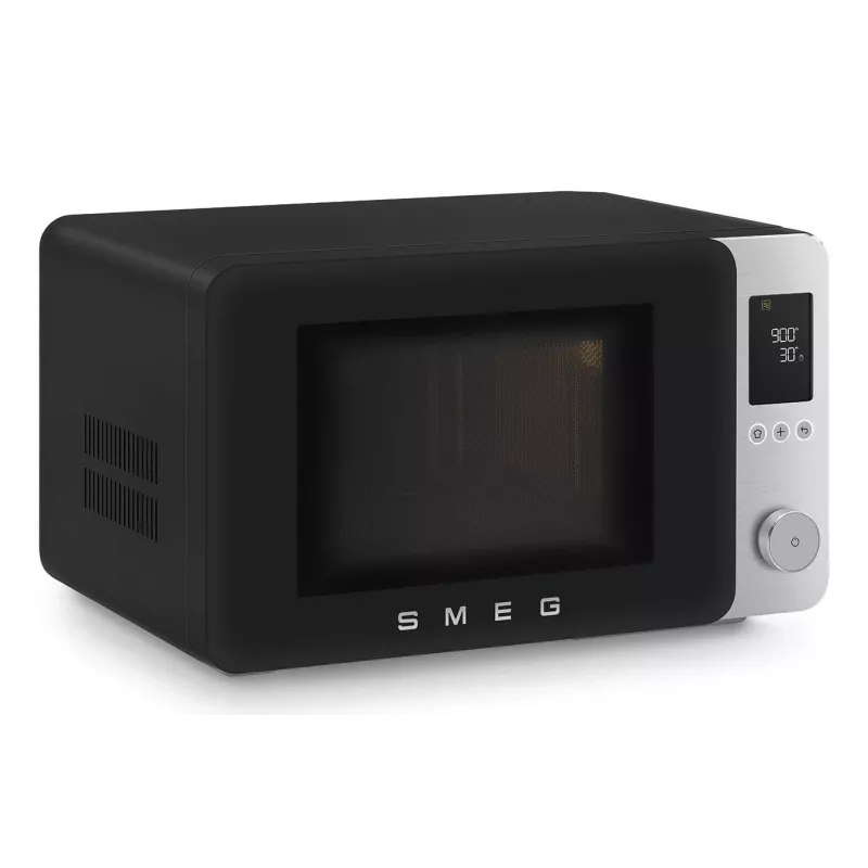 Smeg MOC02BLMEU Kuchenka mikrofalowa kombinowana, 9 funkcji, 2100 W, matowa czerń