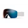 Smith Skyline Gogle Narciarskie z Soczewką ChromaPop Fotochromatyczną, Biała Ramka Vapor i Niebieskie Lustro Sensor