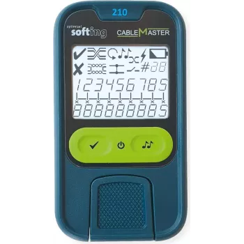SOFTING CableMaster 210 Tester kabli sieciowych z jednostką zdalną, RJ45 i złącze F, wykrywanie ciągłości, błędnego okablowania, par rozdzielonych 226101