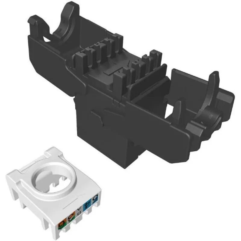 SOLARIX Moduł keystone Cat.6 UTP RJ45 bez narzędzi, czarny (RAL 9005)