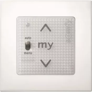 Somfy Smoove Uno A/M io Pure biały nadajnik ścienny z ramką 1811405