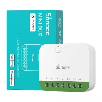 Sonoff MINI-2GS Matter Dwukanałowy Mini Przełącznik