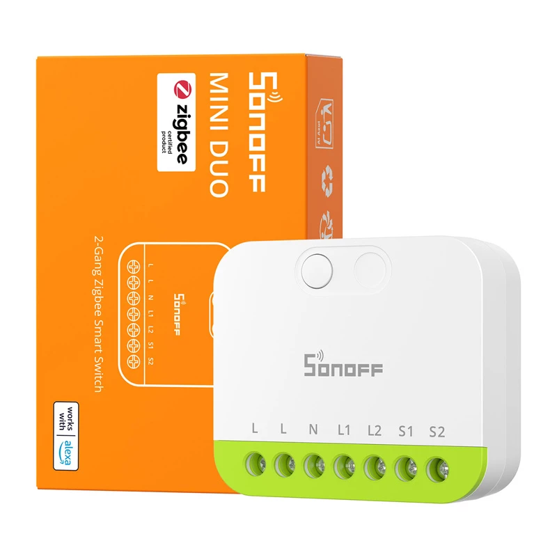 Sonoff MINI-ZB2GS ZigBee Dwukanałowy Mini Przełącznik