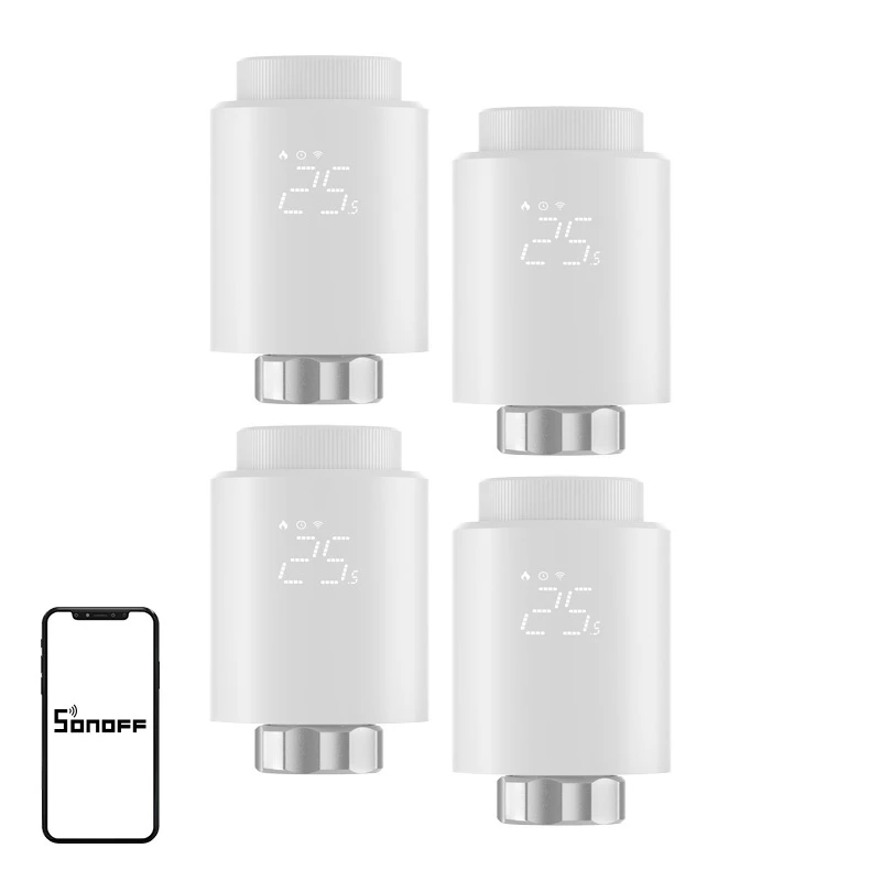 SONOFF ZigBee TRVZB Głowica termostatyczna, 4 szt.