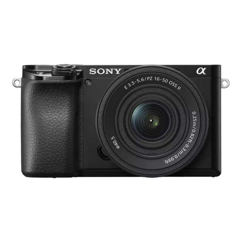 Sony Alpha 6100A ILCE6100AKB.CEC aparat bezlusterkowy z obiektywem E PZ 16–50mm OSS II, czarny
