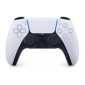 Sony CFI-ZCT1W/W DualSense Bezprzewodowy kontroler – Biały – Dotykowe sprzężenie zwrotne i adaptacyjne triggery dla PS5, PC, Mobile