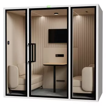 SOUNDBOX INC ARTPod+ ML 4-Osobowa Kabina Akustyczna, Biała
