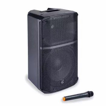 Soundsation Provibe 10AIR Aktywny 10-calowy 2-drożny głośnik PA z Bluetooth i odtwarzaczem MP3 USB, 300W RMS, czarny