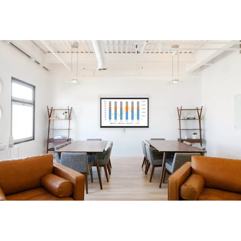 Spacetronik 100 inch ekran projekcyjny zwijany ręcznie 16:9