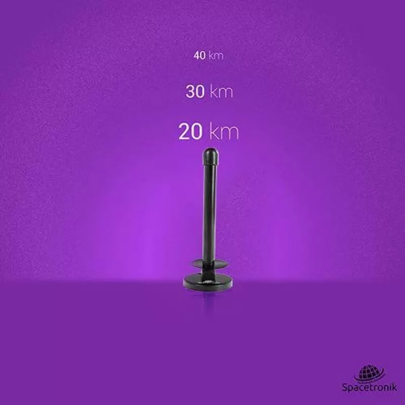 Spacetronik Hook TV DVB-T2 antena magnetyczna ze wzmacniaczem 28 dBi i kablem 3m