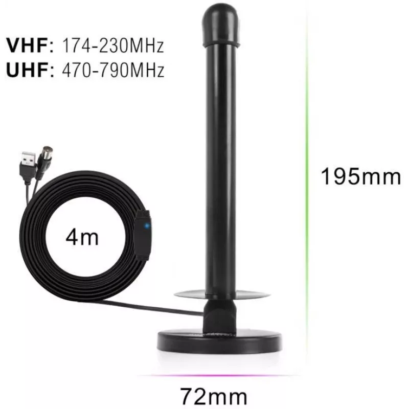 Spacetronik Hook TV DVB-T2 antena magnetyczna ze wzmacniaczem 28 dBi i kablem 3m