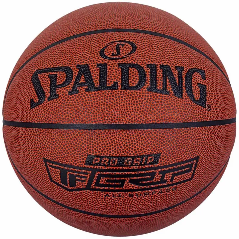 Piłka do koszykówki Spalding Pro Grip rozmiar 7 – wewnętrzna/zewnętrzna skóra kompozytowa, głębokie kanały, 8-panelowa