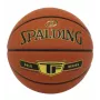 Spalding TF Gold Piłka do koszykówki do gry w hali i na zewnątrz - oficjalny rozmiar 7, skóra kompozytowa o wysokiej wydajności, ulepszony chwyt, konstrukcja z głębokimi rowkami, pomarańczowa