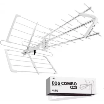 SPARKLE DVB-T2 Spacetronik EOS PRO Combo UHF+VHF LTE 5G Directional Antenna (White)