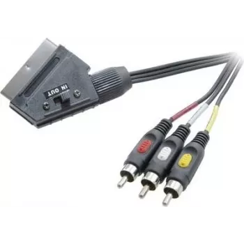 SpeaKa Professional kabel SCART do 3x RCA Composite AV 2m czarny SP-7869848