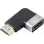 SpeaKa Professional SP-11302004 Adapter HDMI 8K 60Hz 4K 120Hz 90° Kątowy Męski do Żeńskiego Czarny Srebrny