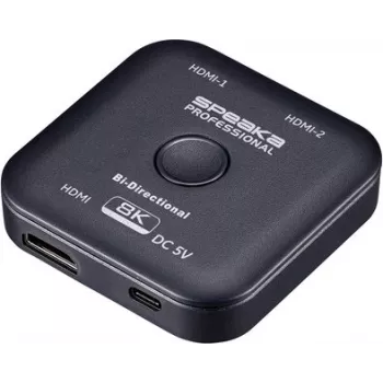 SpeaKa Professional SP-11990132 Dwukierunkowy przełącznik HDMI 2-portowy 8K 60Hz HDMI 2.1 48Gbps