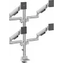 SpeaKa Professional SP-MM-1070 Uchwyt biurkowy na cztery monitory do ekranów 17-40 cali, aluminium, regulacja wysokości, pochylenie, obrót, obrót 360°, 8 kg na ramię, czarny SP-14376404