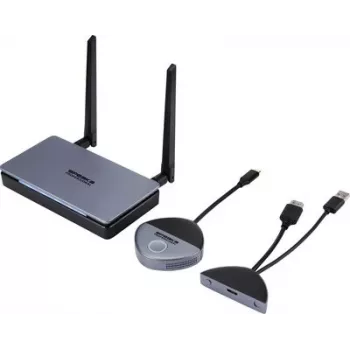 SpeaKa Professional SP-TR-500 zestaw bezprzewodowego przedłużacza HDMI USB-C, 30 m, 5 GHz/2.4 GHz, Full HD 1080p, bezpieczna transmisja (SP-13382652)