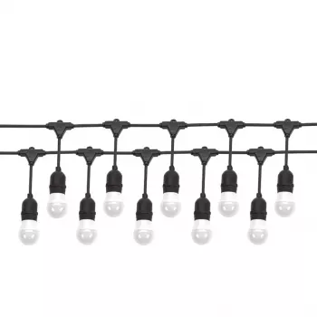 Girlanda świetlna zewnętrzna SPECTRUM GIRLND 10M 10XE27 WOJ+14342 CMB - 10 m, 10 oprawek E27, IP44, czarna